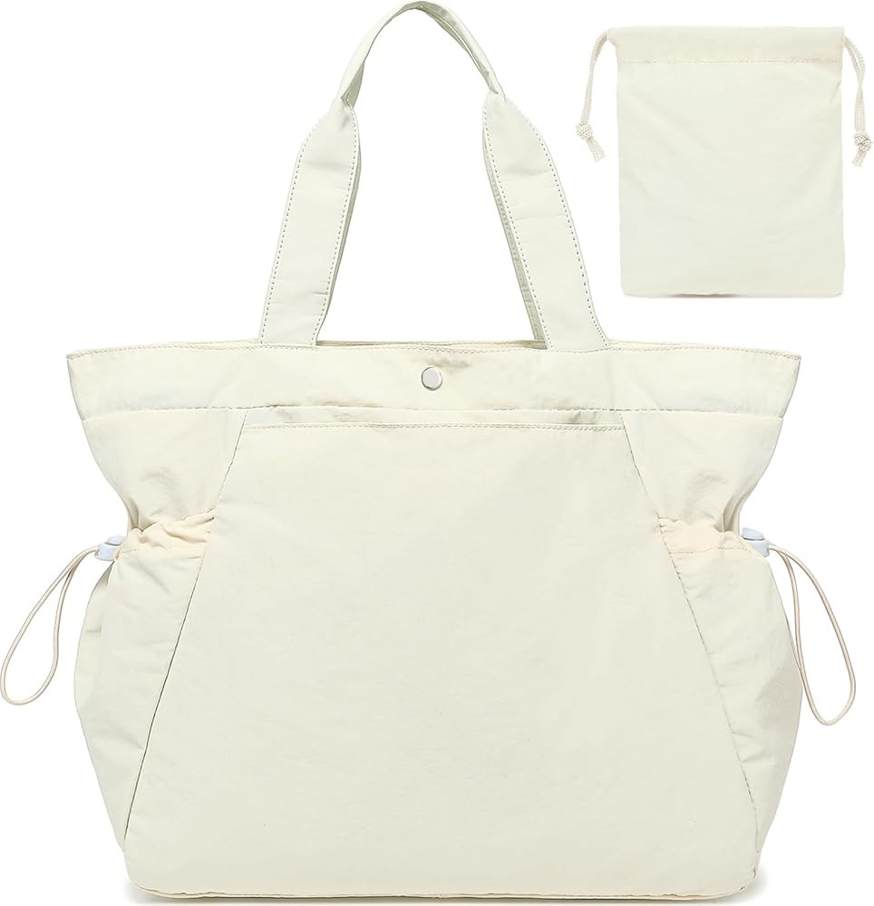 BTOOP Tote Bag for Women Foldable Beach Gym Bags Side-Cinch Nurse Bag Lightweight Shopper Shoulde... | Amazon (US)
