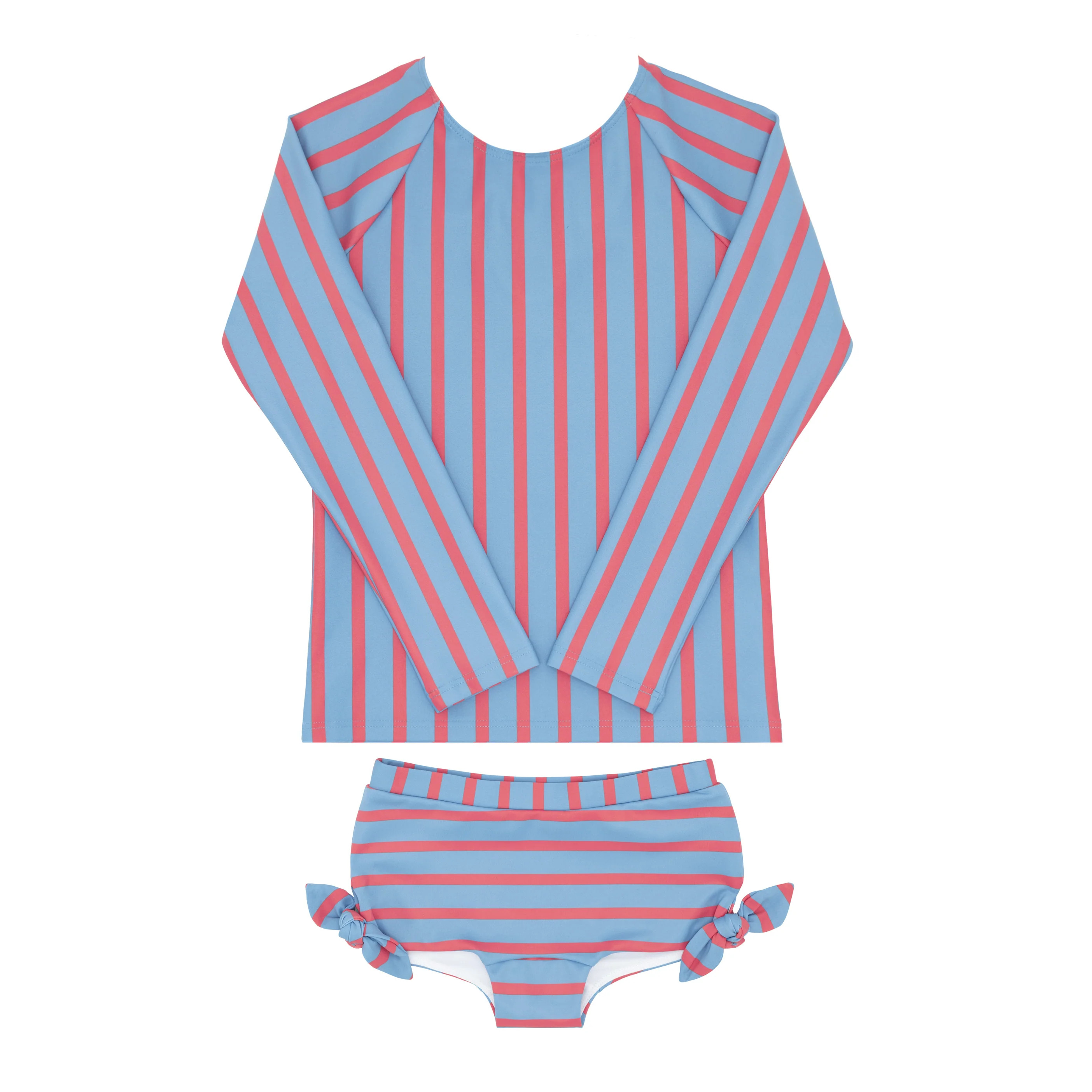 girls maritime stripe rashguard set | minnow