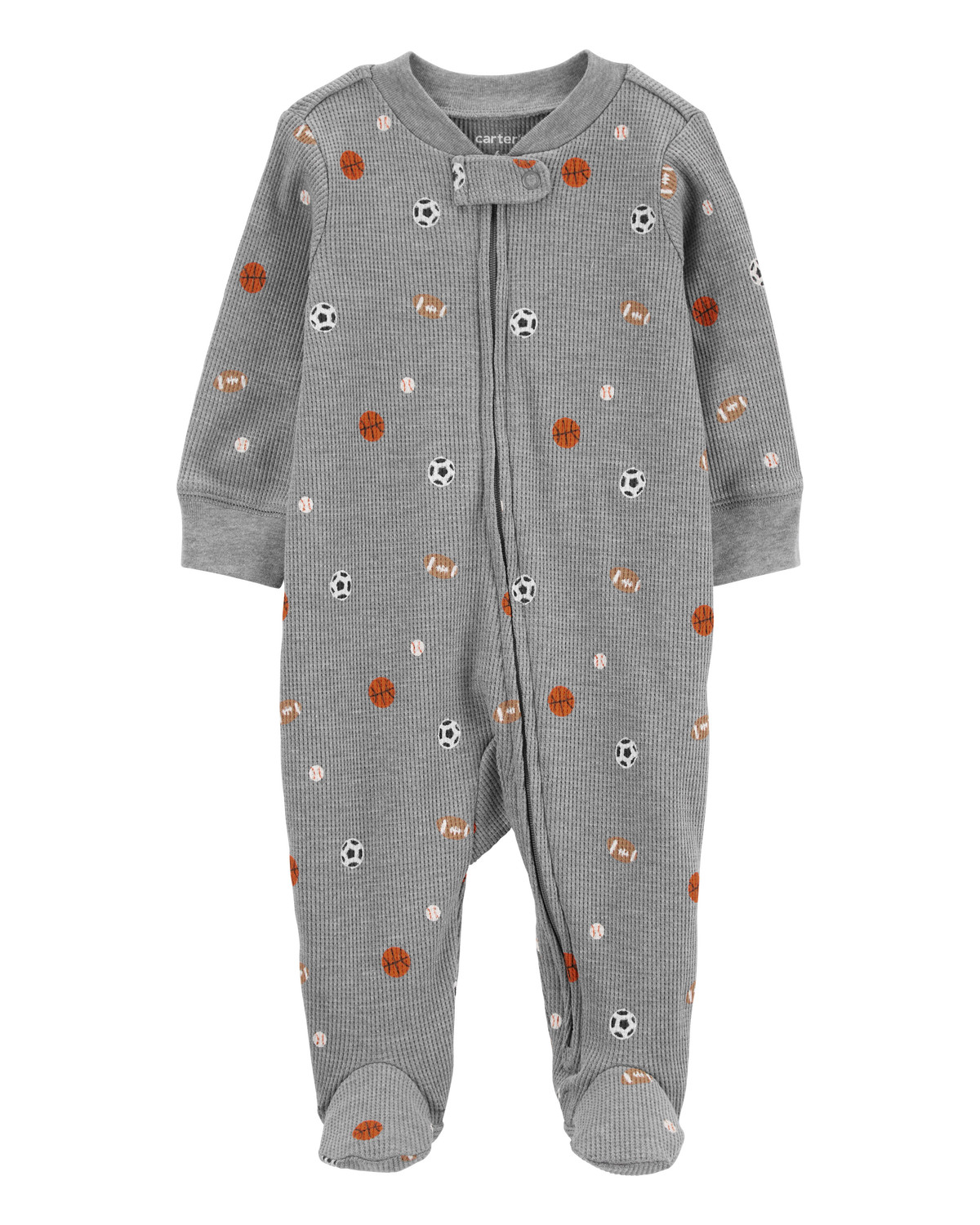 Baby Sports 2-Way Zip Thermal Sleep & Play Pajamas | Carter's Inc