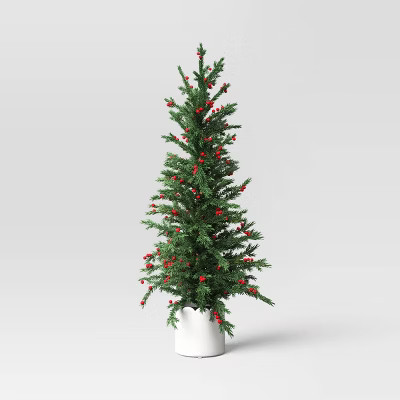 Christmas Classic Artificial Tree in Scallop Pot Medium - Threshold™ | Target