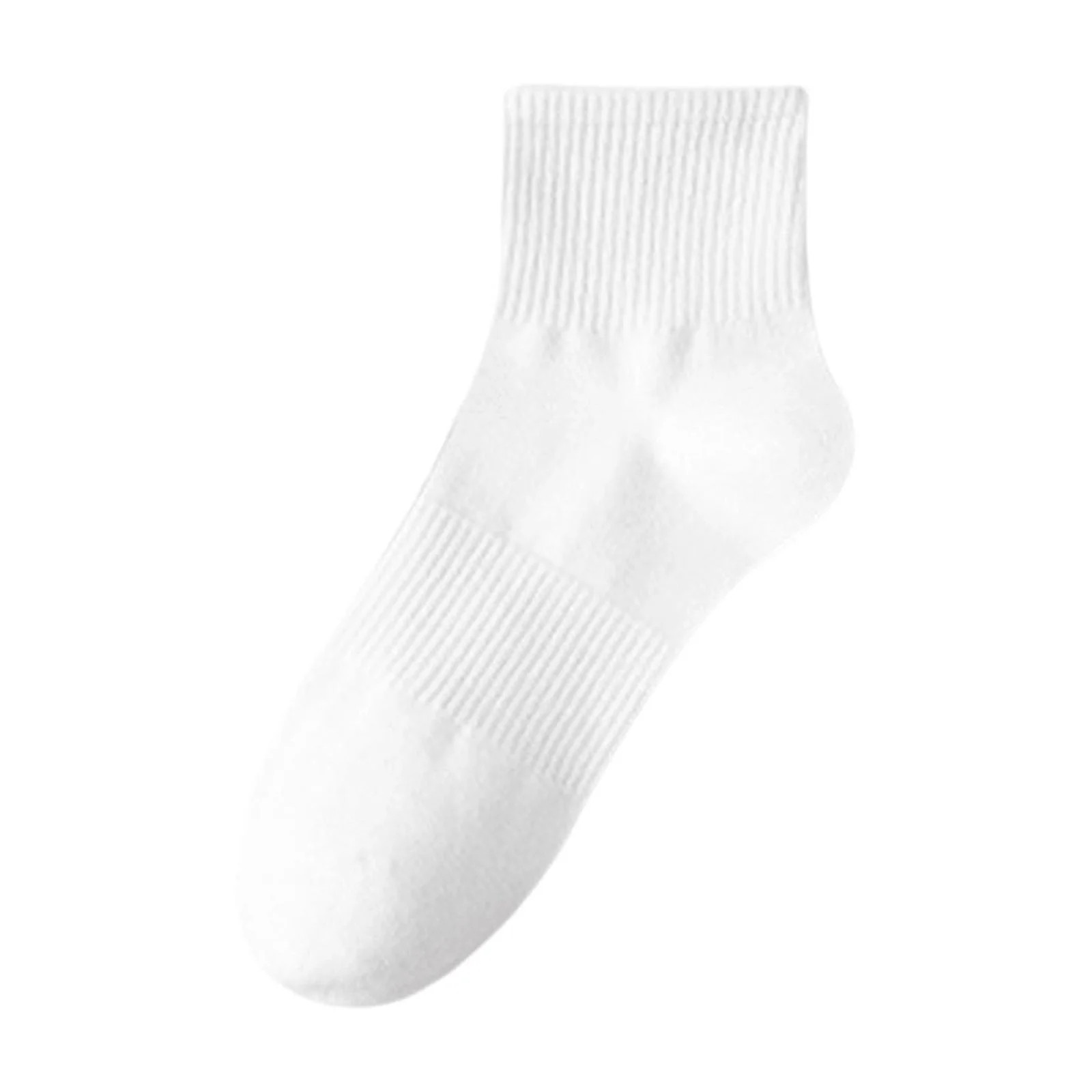 Womens Classic Crew Socks Comfortable Everyday Mid-Calf Socks Soft Stretch Basic Socks Solid Colo... | Walmart (US)