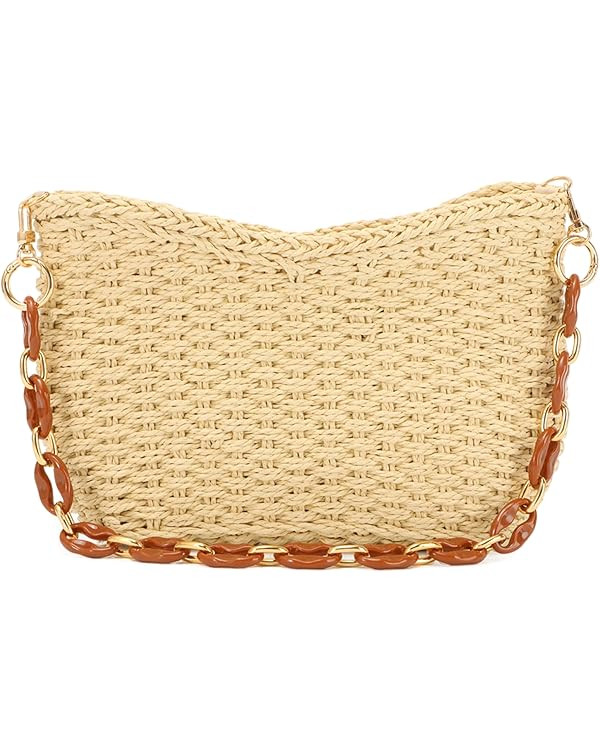 Straw Purse Bag,Woven Handbag,Summer Purse,Raffia Tote CrossBag for Beach Summer Travel | Amazon (US)