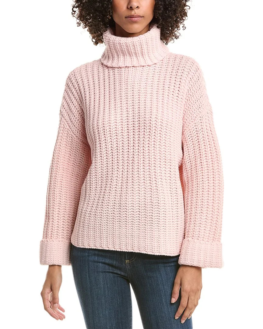 525 America womens  Turtleneck Sweater, l, Pink | Walmart (US)