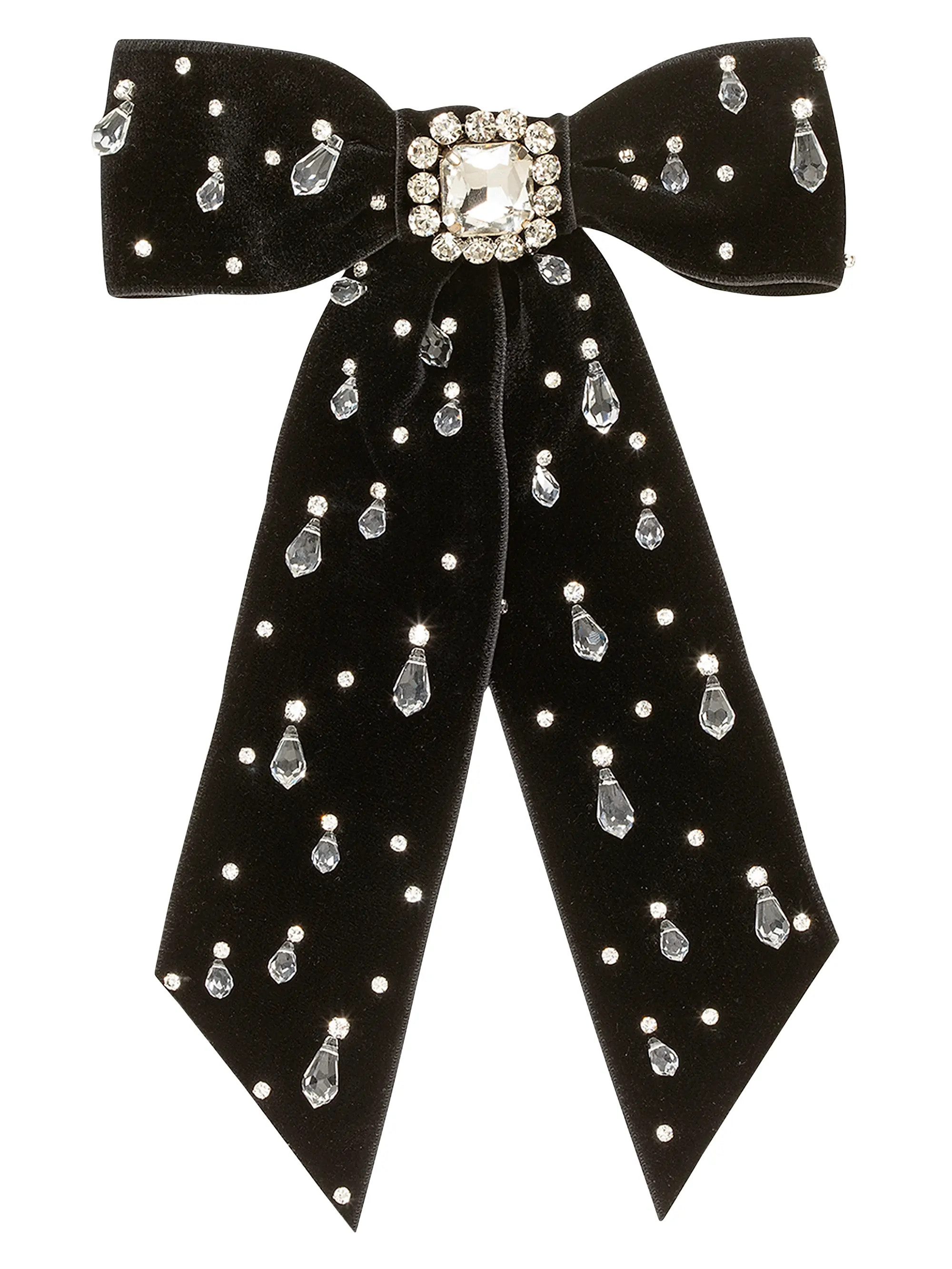 Alva Embellished Bow Velvet Barrette | Saks Fifth Avenue