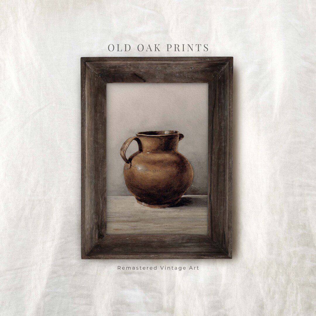 Rustic Kitchen Jug Print Vintage Farmhouse Kitchen Painting Digital PRINTABLE 338 - Etsy | Etsy (US)