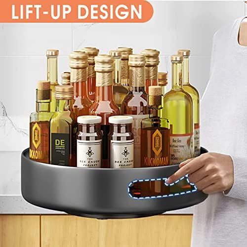 Lazy Susan Organizer, SAYZH Metal Steel Rotating Spice Racks with Turntable for Kitchen Pantry Ca... | Amazon (US)