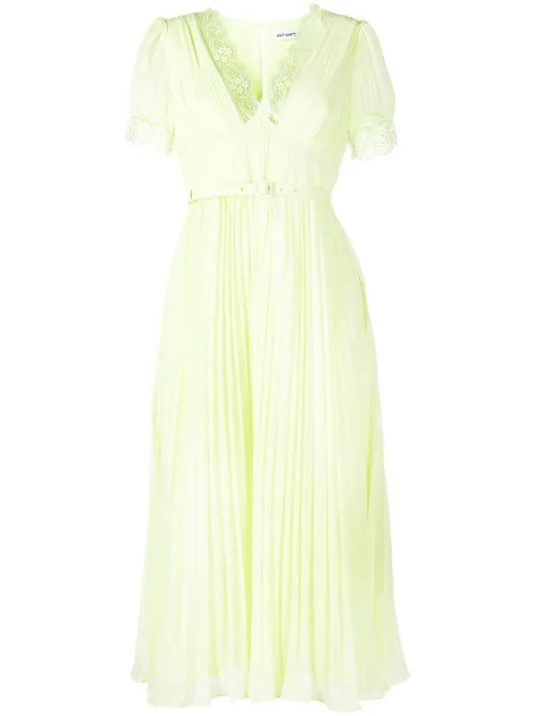 floral-lace detail midi dress | Farfetch Global