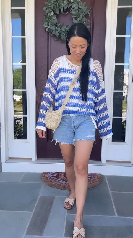 Sized up to large in top
Size small tank
Size 26 shorts
Sandals are true to size

Summer outfit
Summer fashion
Swim coverup
Crochet sweater
Agolde Parker long shorts
Denim shorts


#LTKFindsUnder50 #LTKOver40 #LTKStyleTip