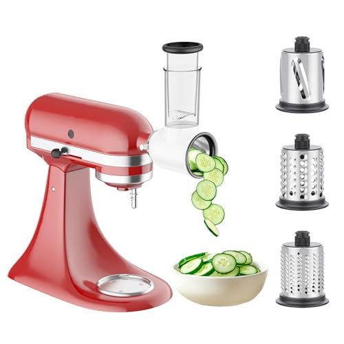 Slicer Shredder Attachments for KitchenAid Stand Mixers, Cheese Grater for Kitchenaid, Salad Maker, Food Slicer by InnoMoon | Amazon (US)