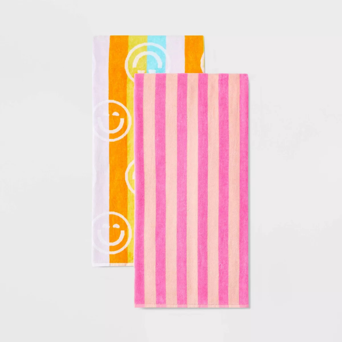 2pk Smiles Beach Towels Pink - Sun Squad™ | Target