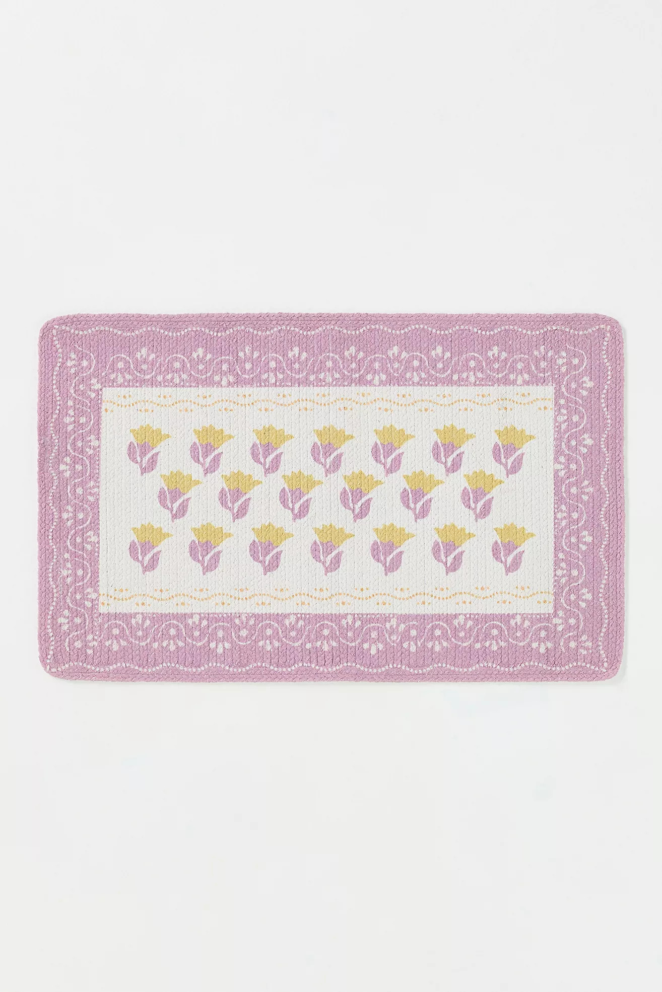 Ivy Cotton Printed Floral Bathmat | Anthropologie (US)