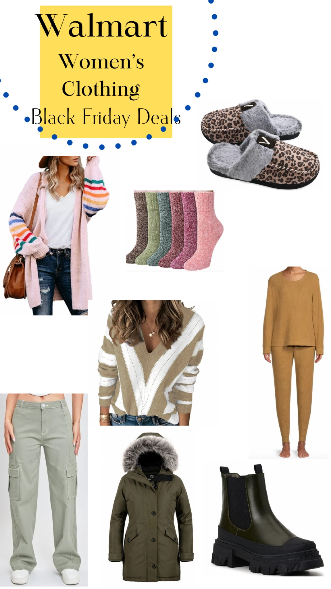 Walmart/ fashion/ women’s/ clothing/ sale/ deals/ black Friday/ pajamas/ sweaters/ socks/ boots/ slippers/ cargo pants/ parka/ coat/ jacket/ gifts for her/ affordable/ cute

#LTKHolidaySale #LTKCyberWeek #LTKGiftGuide