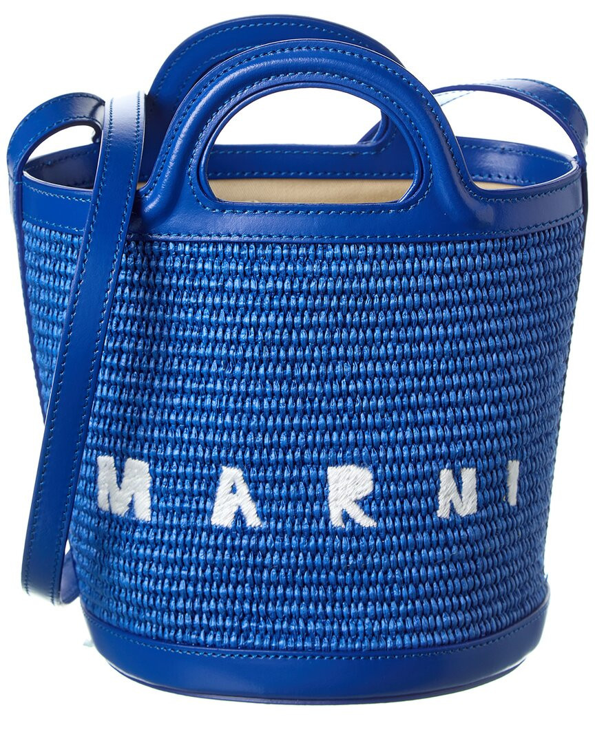Marni Tropicalia Small Leather-Trim Tote | Shop Simon