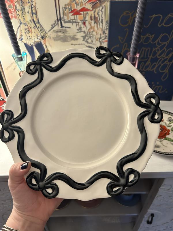 Benedita Bow Stoneware Dinner Plates, Set of 4 | Anthropologie (UK)