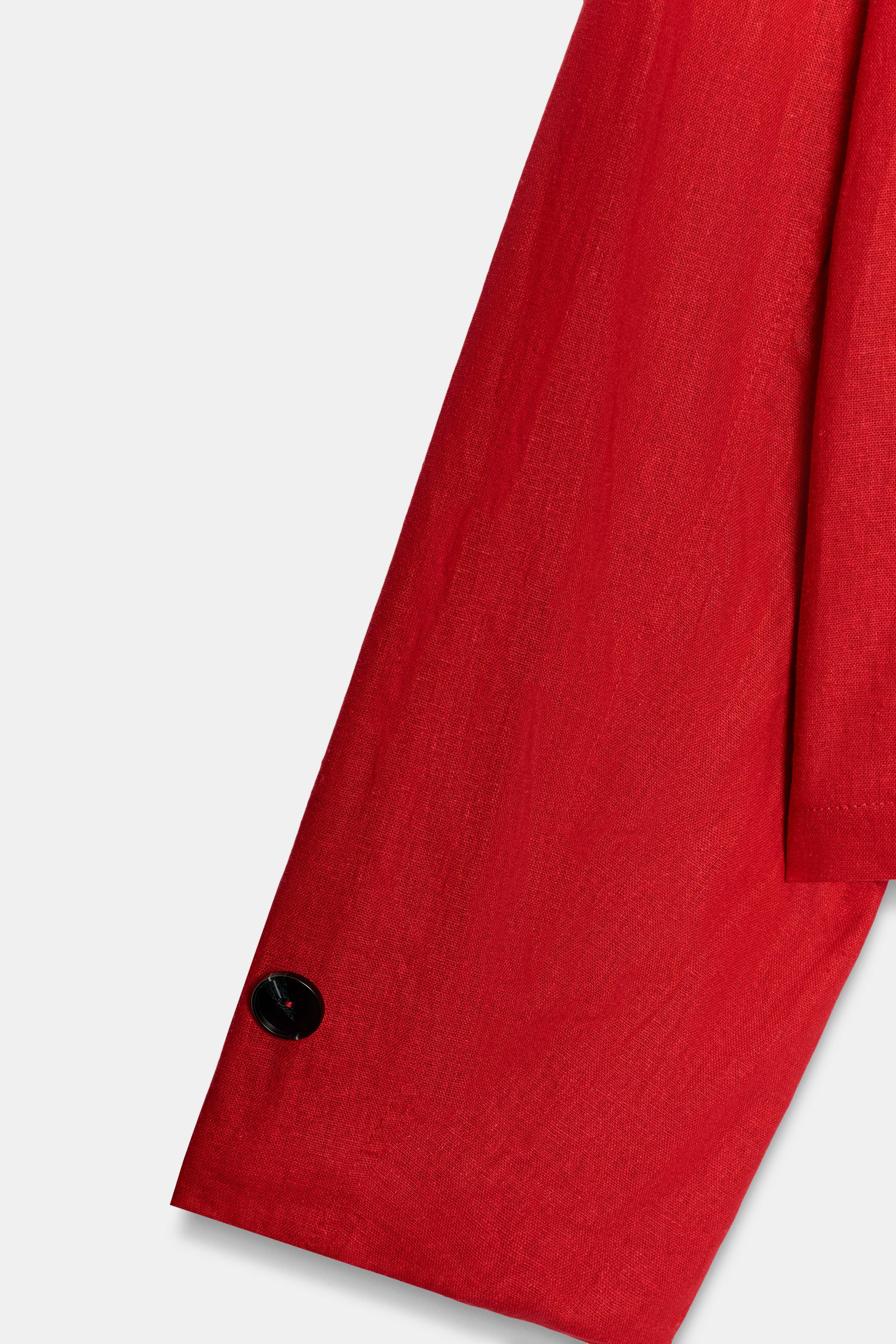 VESTE COL MONTANT EN LIN | Zara US