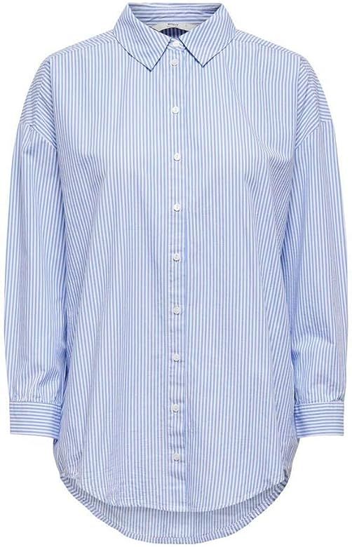 ONLY Women's Onlnew Vigga Life Ls STP DNM Shirt Qyt Blouse | Amazon (UK)