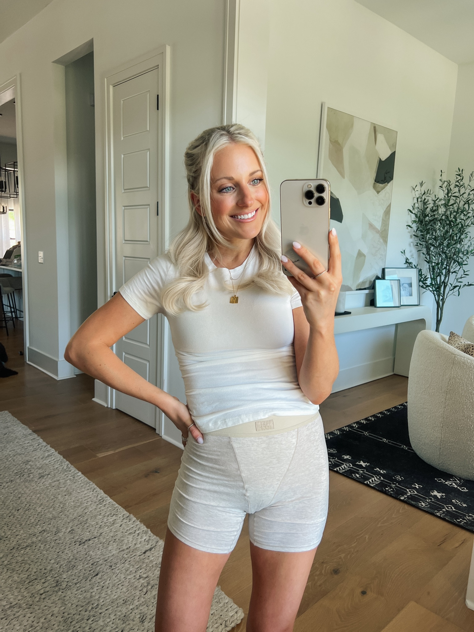 Wearing a small in the tee and boxers — these tees are UNREAL good! 

#LTKfindsunder50