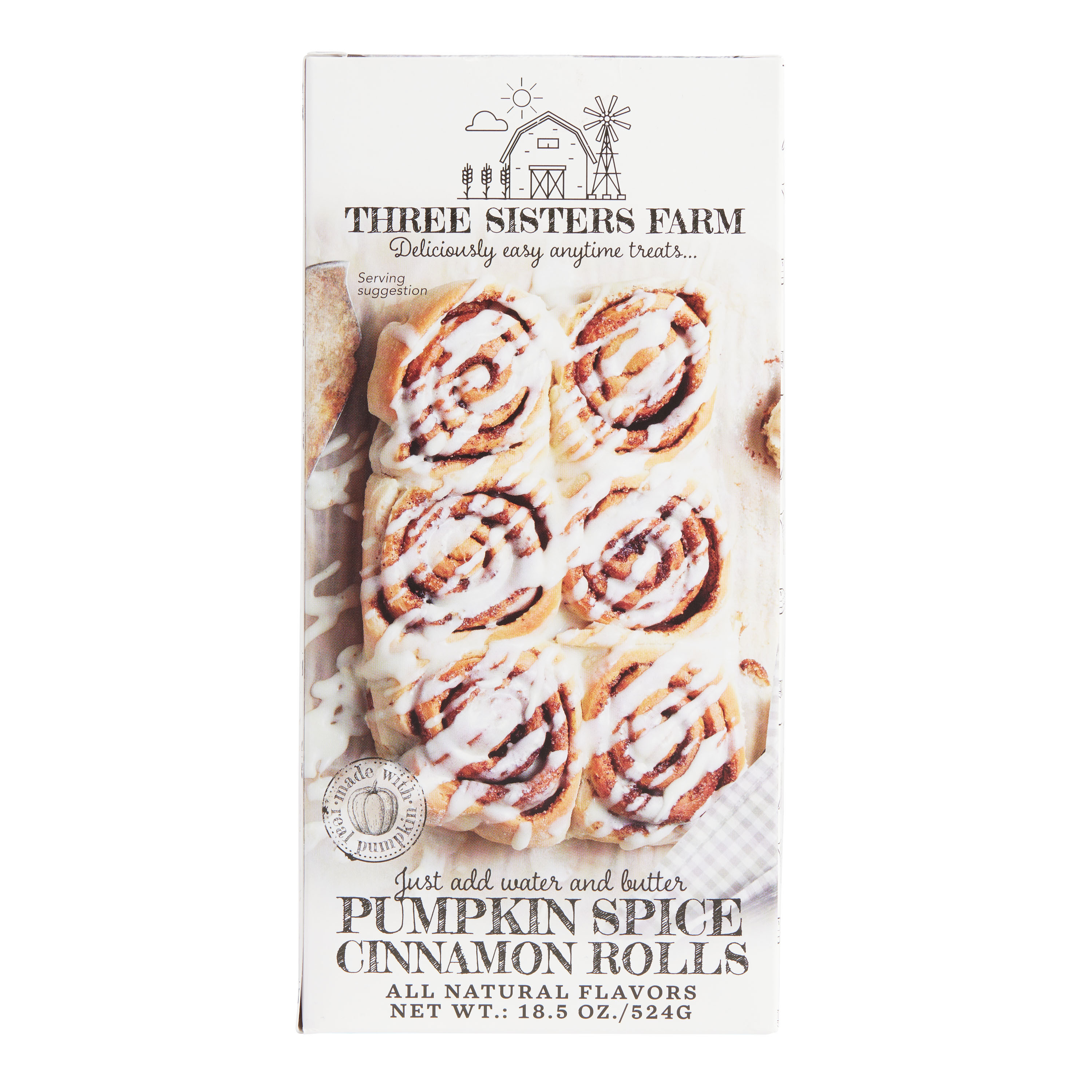 Three Sisters Farm Pumpkin Spice Cinnamon Roll Mix | World Market