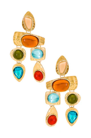 Multi Stone Earrings in Sunset | Revolve Clothing (Global)