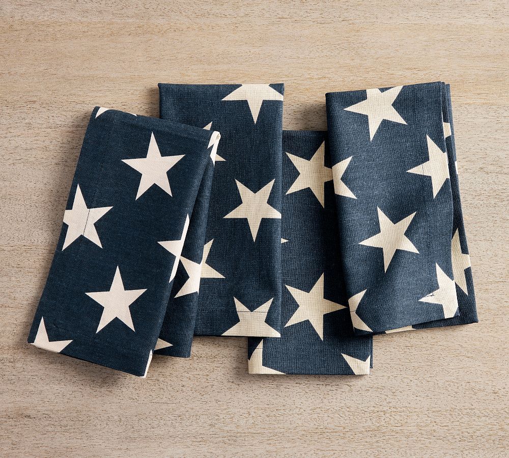 American Flag Cotton/Linen Napkin - Set of 4 | Pottery Barn (US)