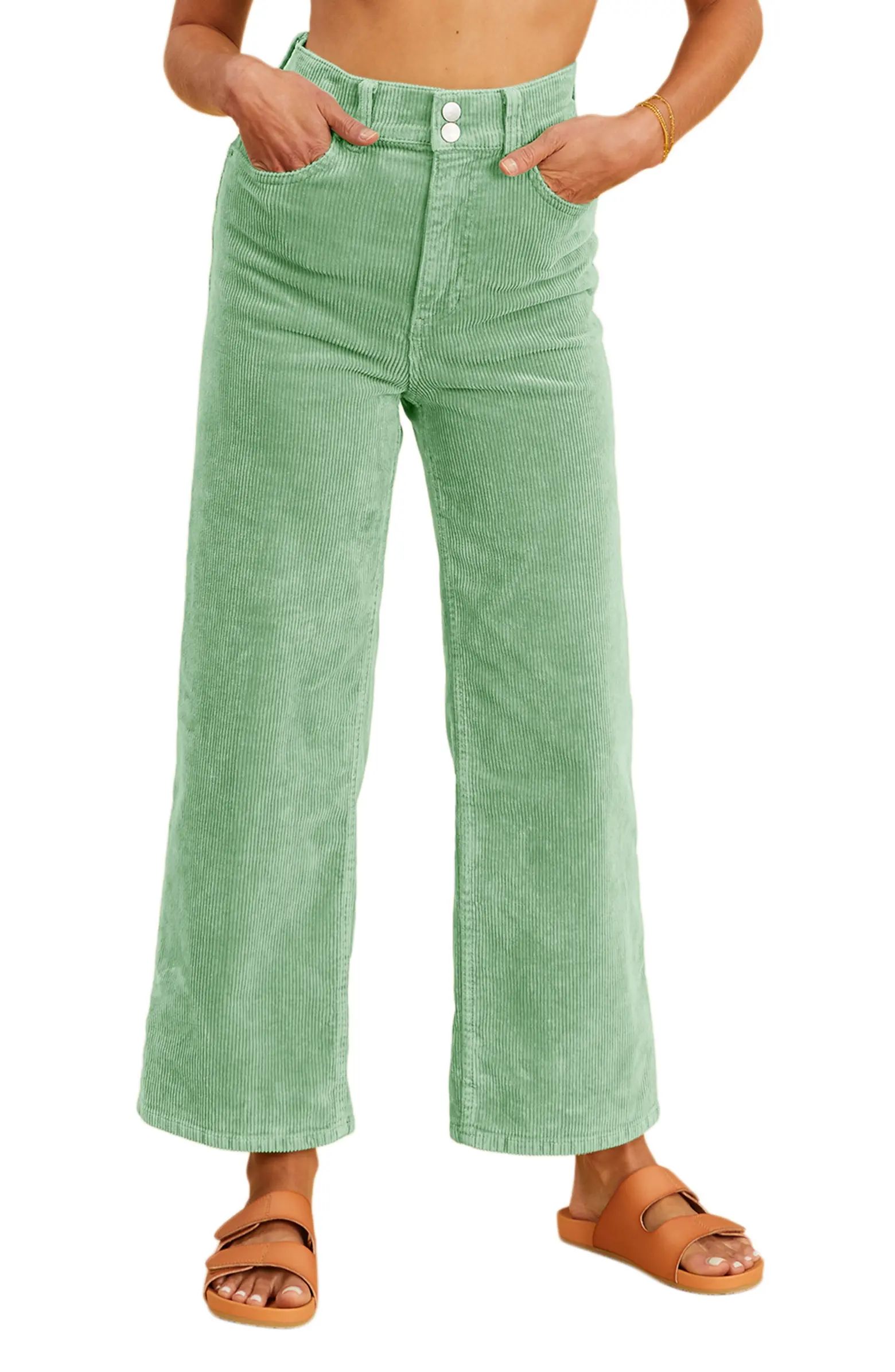 x The Salty Blonde Chill Out High Waist Stretch Corduroy Pants | Nordstrom