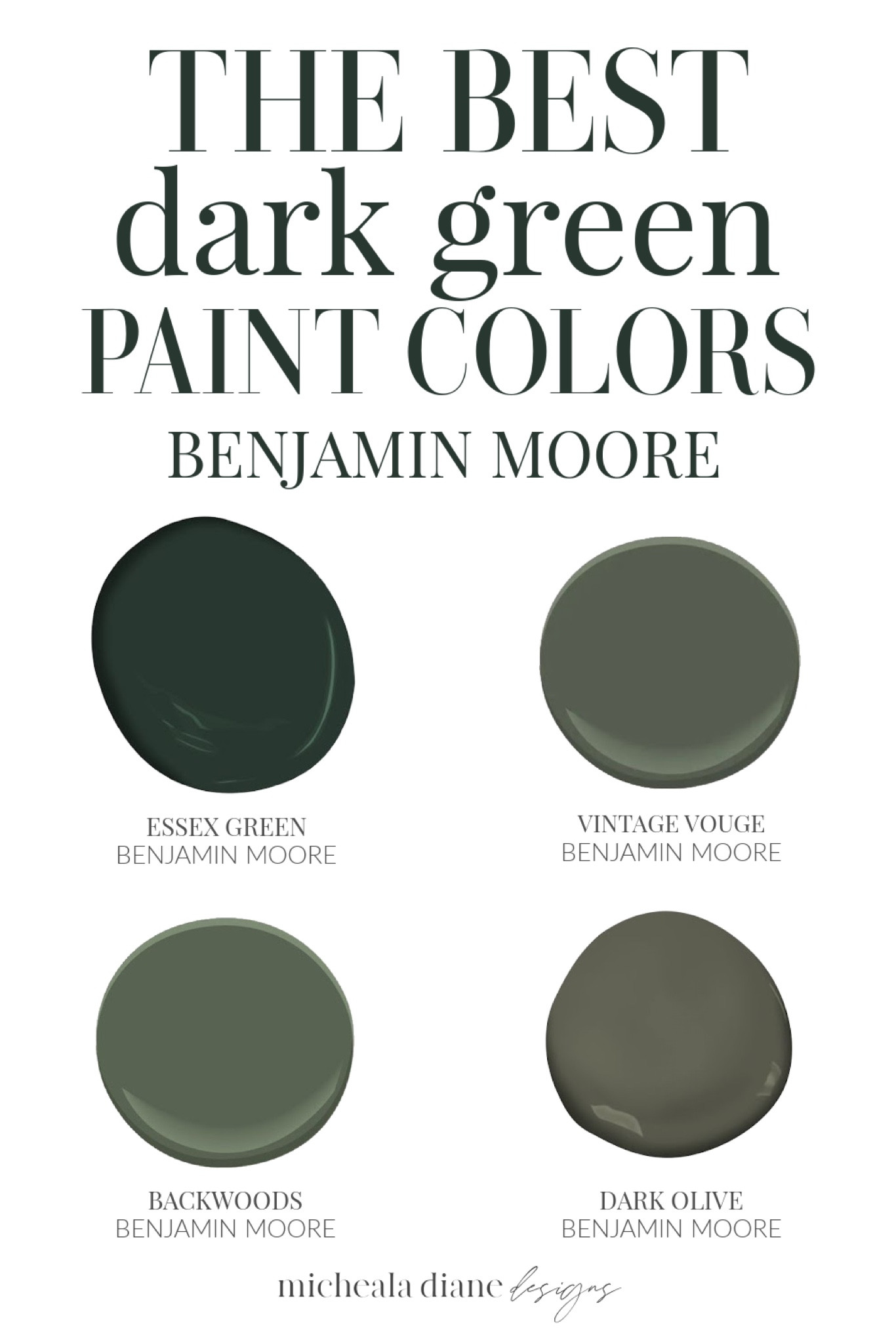 Best Dark green paint samples from Benjamin Moore 

#LTKHome