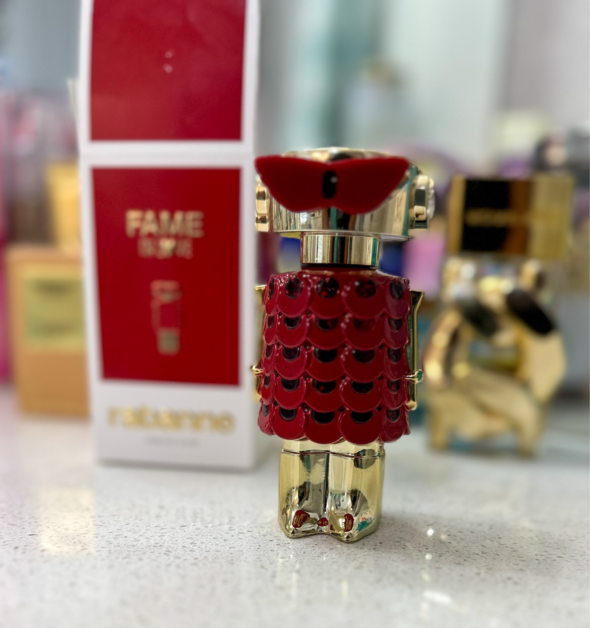 Rabanne 
“Fame in Love Parfum Elixir with Strawberry” #perfume #womens #rabanne