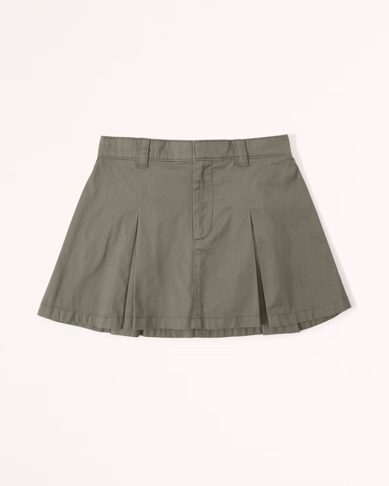 Pleated Chino Mini Skort | Abercrombie & Fitch (UK)