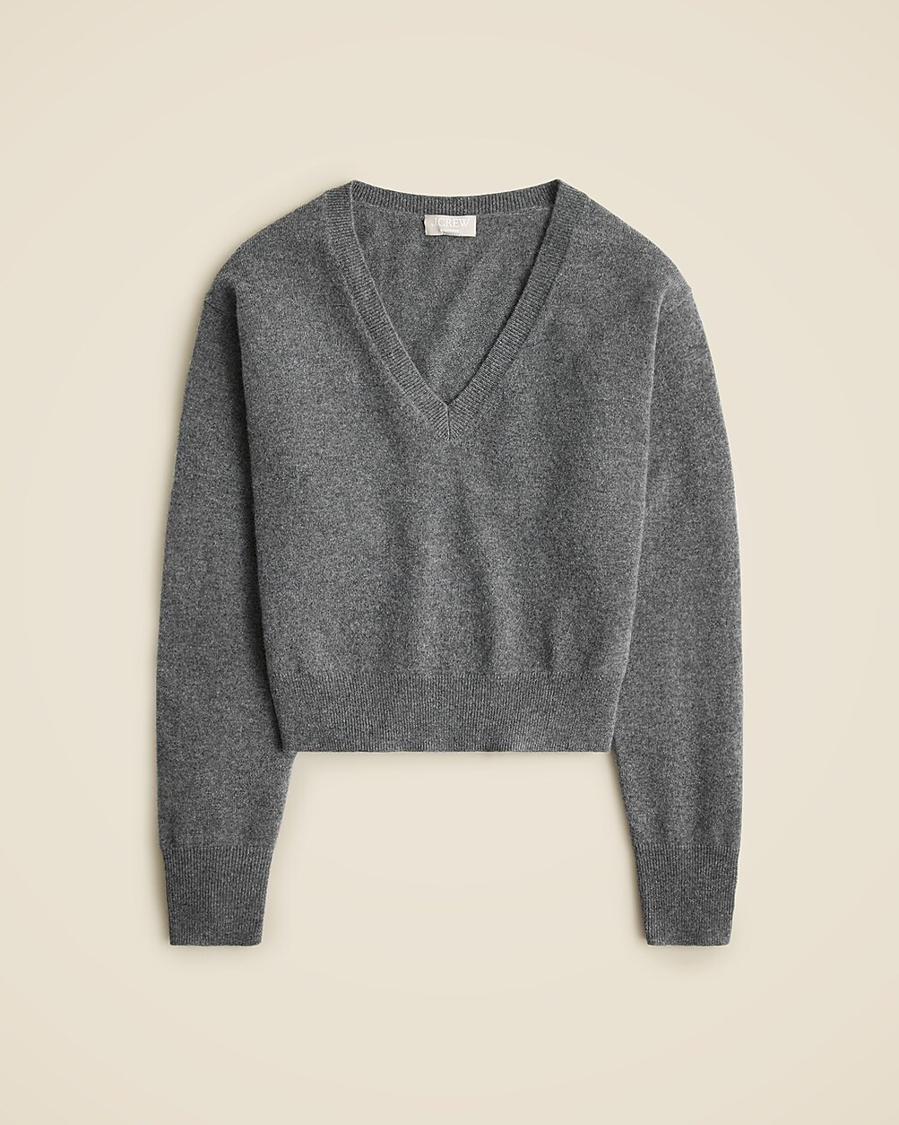 Cashmere shrunken V-neck sweater | J. Crew US