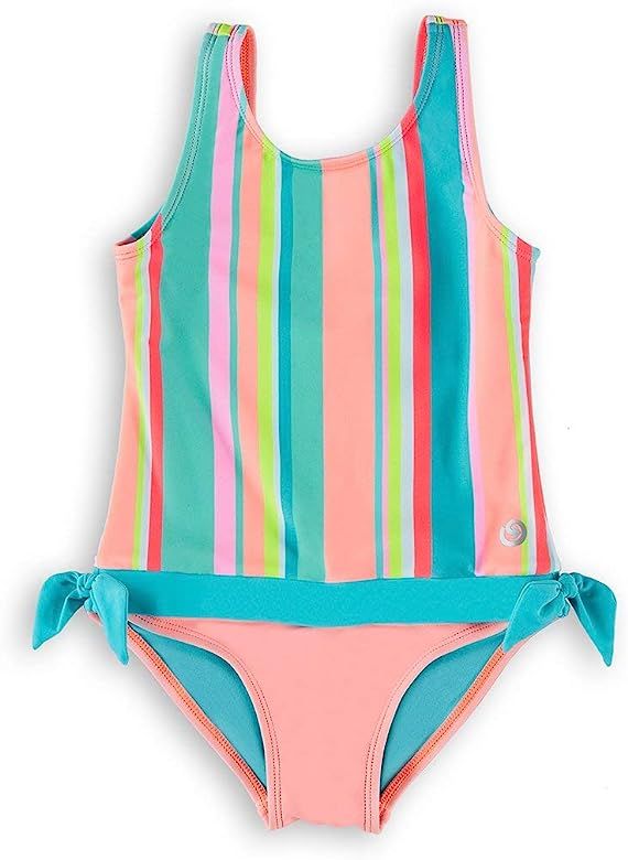 Patented Little Girls One-Piece Bathing-Suit Stripe Hype with Magnetease Technology | Amazon (US)