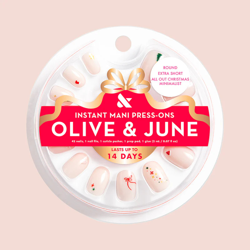 All Out Christmas Minimalist - Press-On | Extra Short | Round | Olive & June