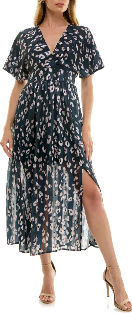 V-Neck Dolman Sleeve Midi Dress | Nordstrom Rack