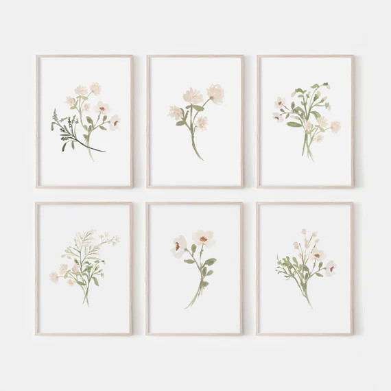 Wildflower Print. Watercolor Flowers Art. Wildflower Nursery - Etsy | Etsy (US)