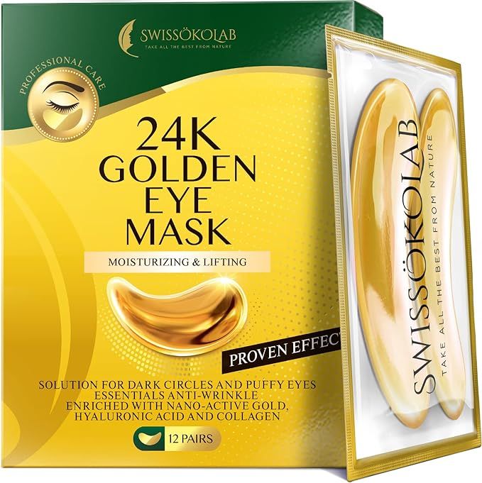 Under Eye Mask 24k Gold Eye Mask Under Eye Patches for Tired Eyes Eye Bags Wrinkles Eye Gel Pads ... | Amazon (CA)