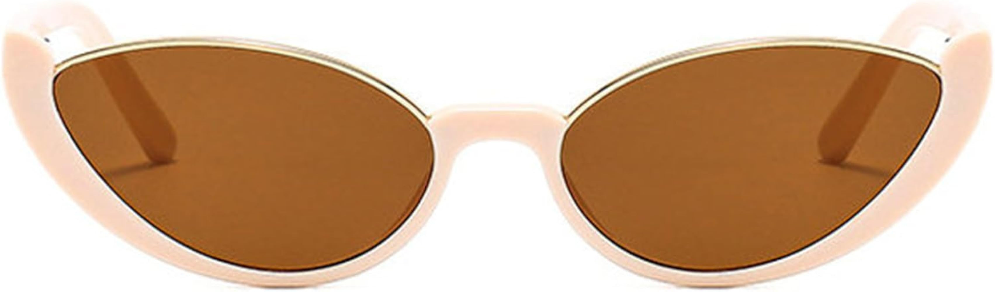 willochra Small Frames Cat Eye Sunglasses Women Rivet Vintage Shades Sun Glasses Female Fashion E... | Amazon (US)