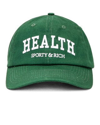 Sporty & Rich Health Ivy Hat in Forest & White | FWRD | FWRD 