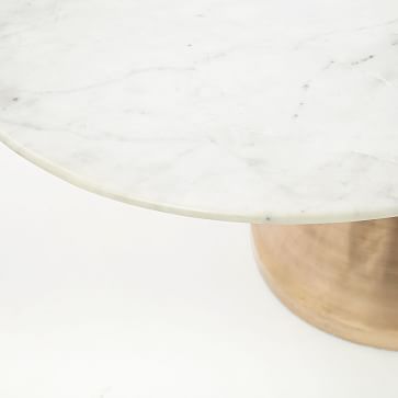 Silhouette Pedestal Marble Round Dining Table (44", 60") | West Elm | West Elm (US)