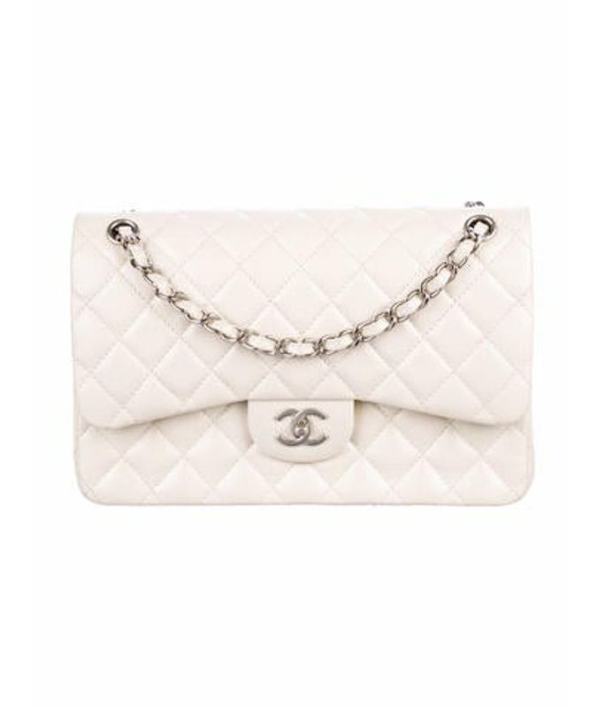 Chanel Classic Jumbo Double Flap Bag silver Chanel Classic Jumbo Double Flap Bag | The RealReal