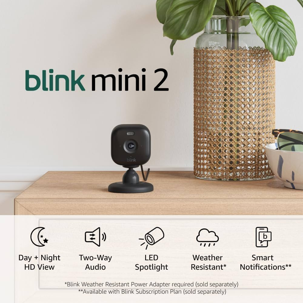 Blink Mini 2 — Home Security & Pet Camera(s) with HD video, color night view, motion detection,... | Amazon (US)