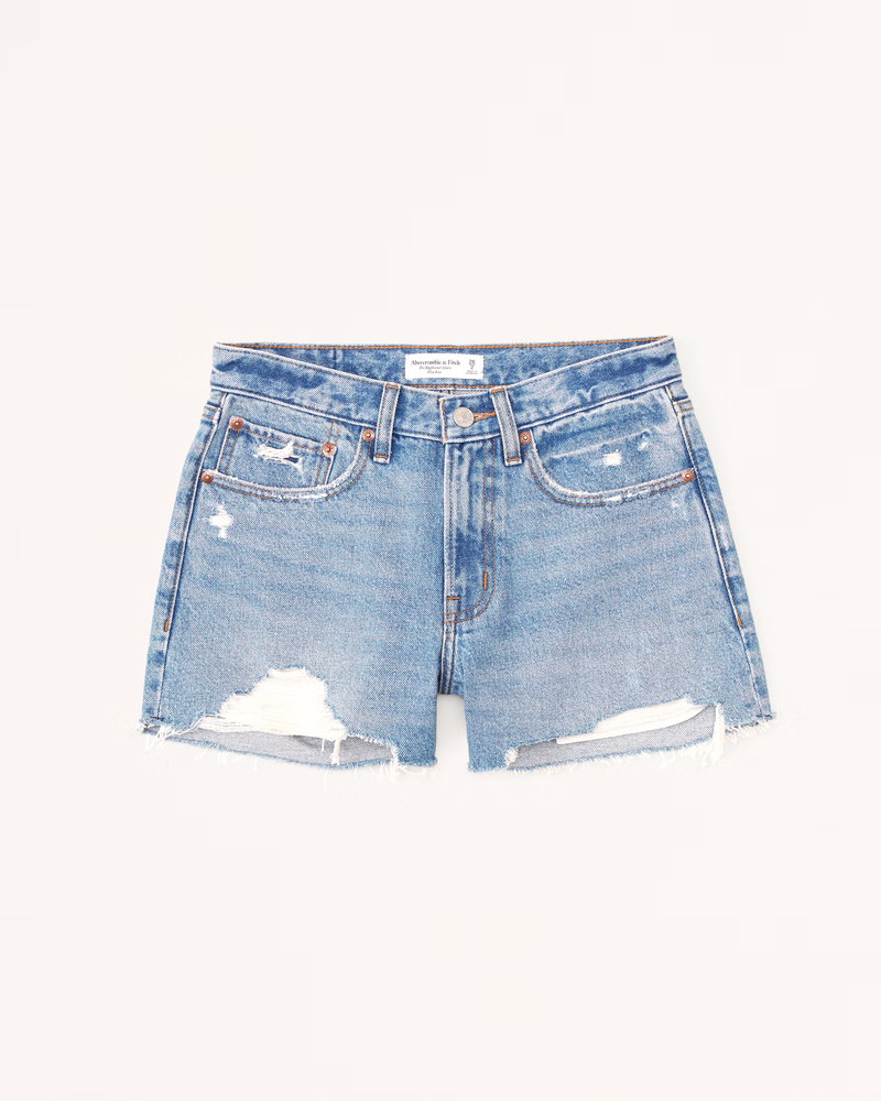 Women's Mid Rise Boyfriend Shorts | Women's Up To 40% Off Select Styles | Abercrombie.com | Abercrombie & Fitch (US)