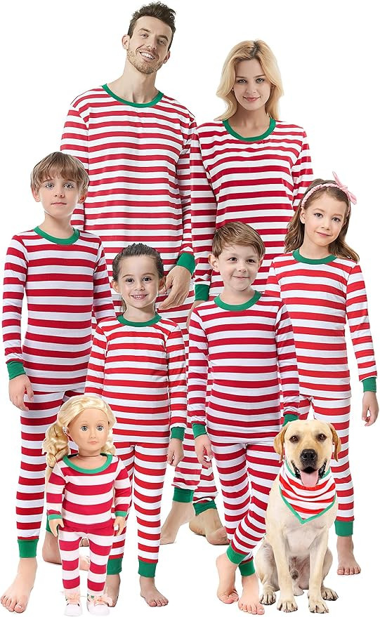 Family Matching Christmas Pajams Women Men Xmas Pjs Holiday Cotton Sleepwear Jammies Long Sleeve ... | Amazon (US)