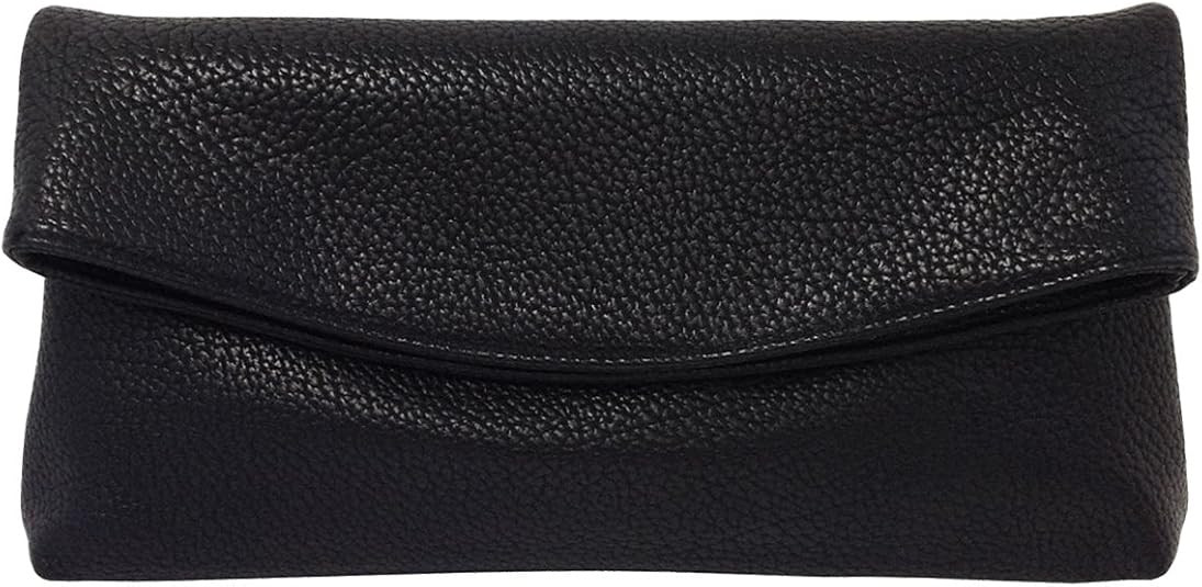 JNB Faux Leather Oversize Foldover Clutch | Amazon (US)