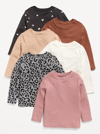 Unisex Long-Sleeve T-Shirts 6-Pack for Toddler | Old Navy (US)