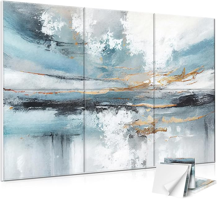 JBER 6 Pack Art Acoustic Panels 72" x 48", Lake of the Sky | Amazon (US)