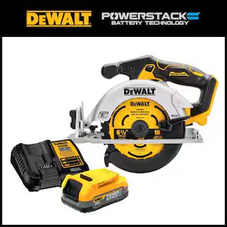 DEWALT 20-Volt MAX Cordless Brushless 6-1/2 in. Circular Saw (Tool-Only) w/ 20-Volt MAX POWERSTAC... | The Home Depot