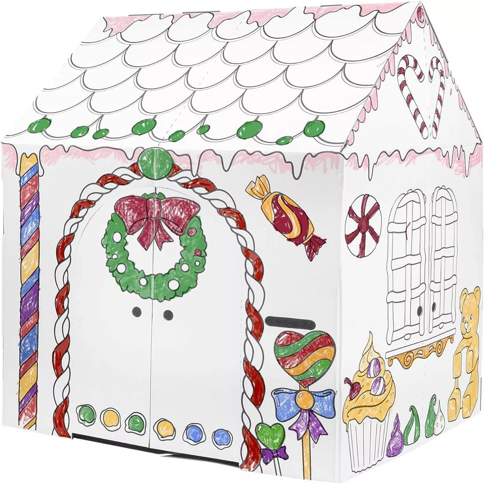 Easy Playhouse Gingerbread House Cardboard Fort, Multi | Kohl's