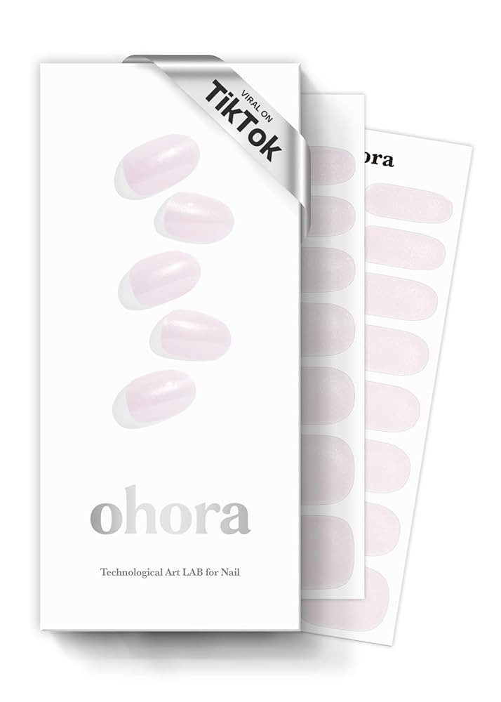 ohora Semi Cured Gel Nail Strips (N Glazed Donut) - White, Solid, Works with Any UV/LED Lamps, Sa... | Amazon (US)