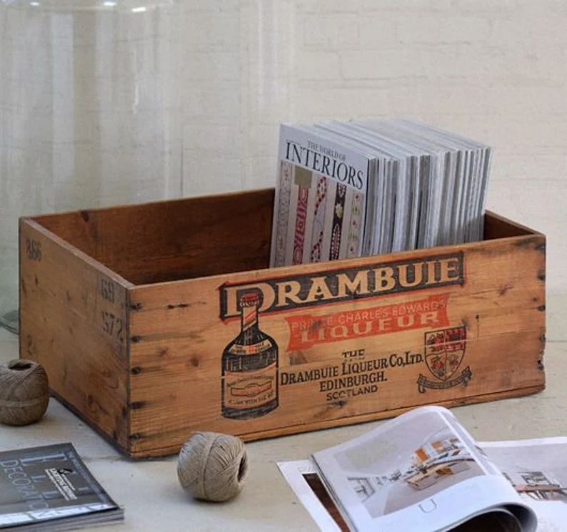 DRAMBUIE Whiskey Liqueur Vintage Wood Crates | 2 Different Sizes - HUNDREDS Available!!! | Etsy (US)