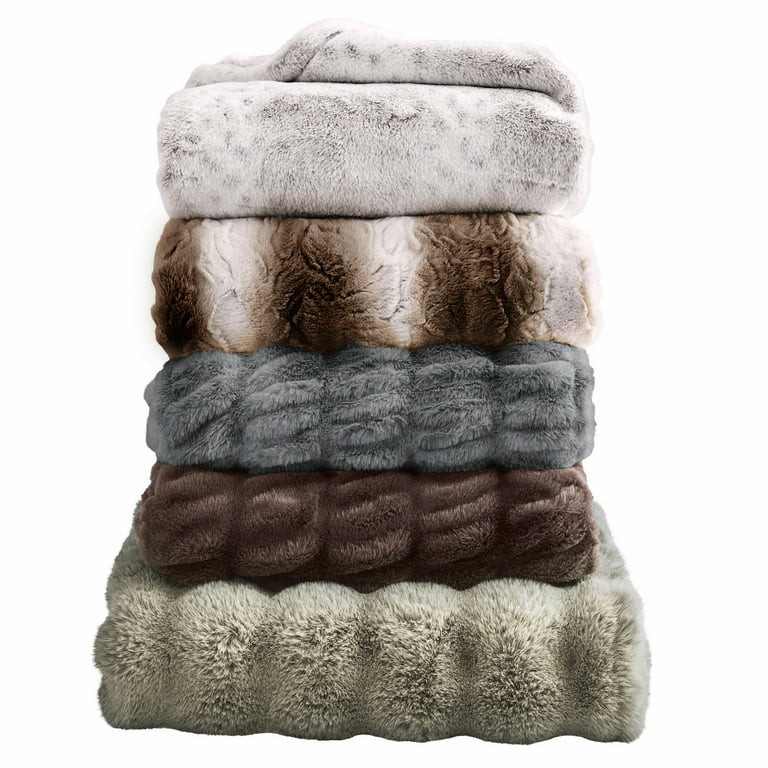 Better Homes & Gardens Brown Ombre Faux Fur Throw, 50" x 72", Adult/Teen | Walmart (US)