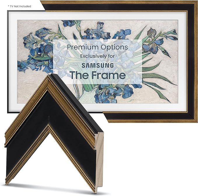 Deco TV Frames - Antique Gold & Black Smart Frame Compatible ONLY with Samsung The Frame TV (43",... | Amazon (US)